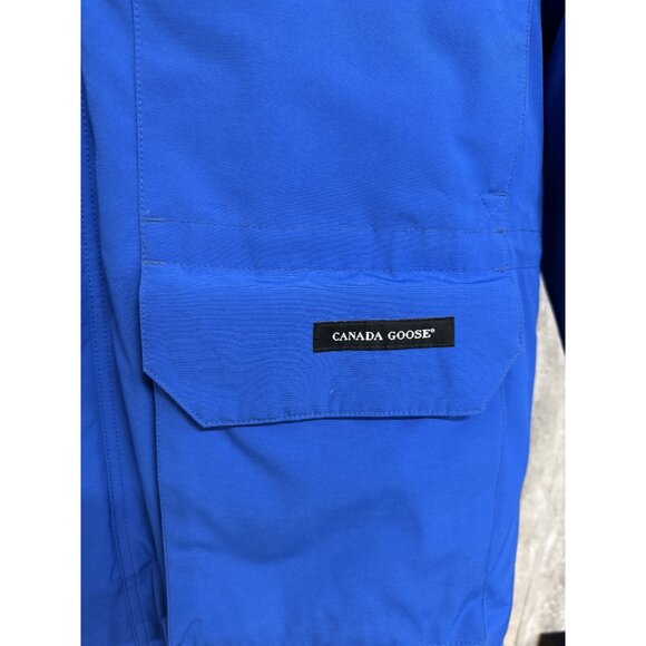 Canada Goose Expedition Parka M/M Blue W/ Fur Trim Hood Arctic Program Patch War - Picture 16 of 16
